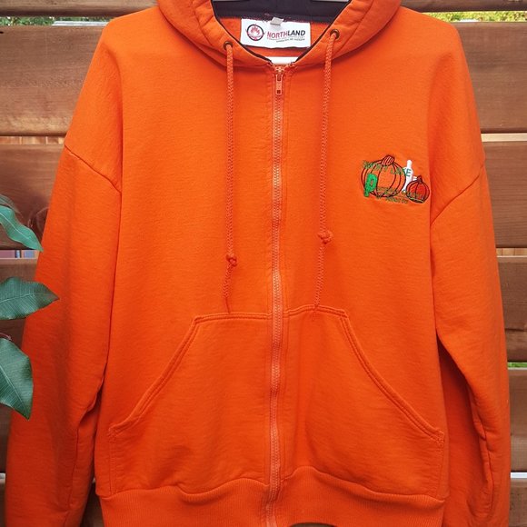 Vintage Smoky Lake Pumpkin Festival Hoodie Medium US M Full Zip Alberta Smokey - Picture 7 of 9
